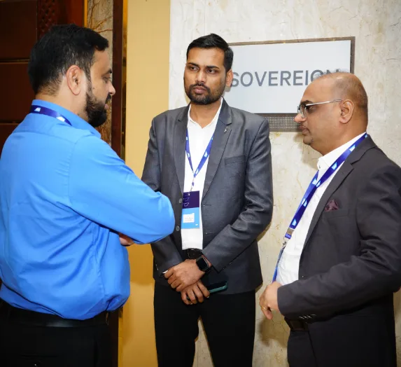 Enterprise professionals discussing SAP solutions and system integration strategies