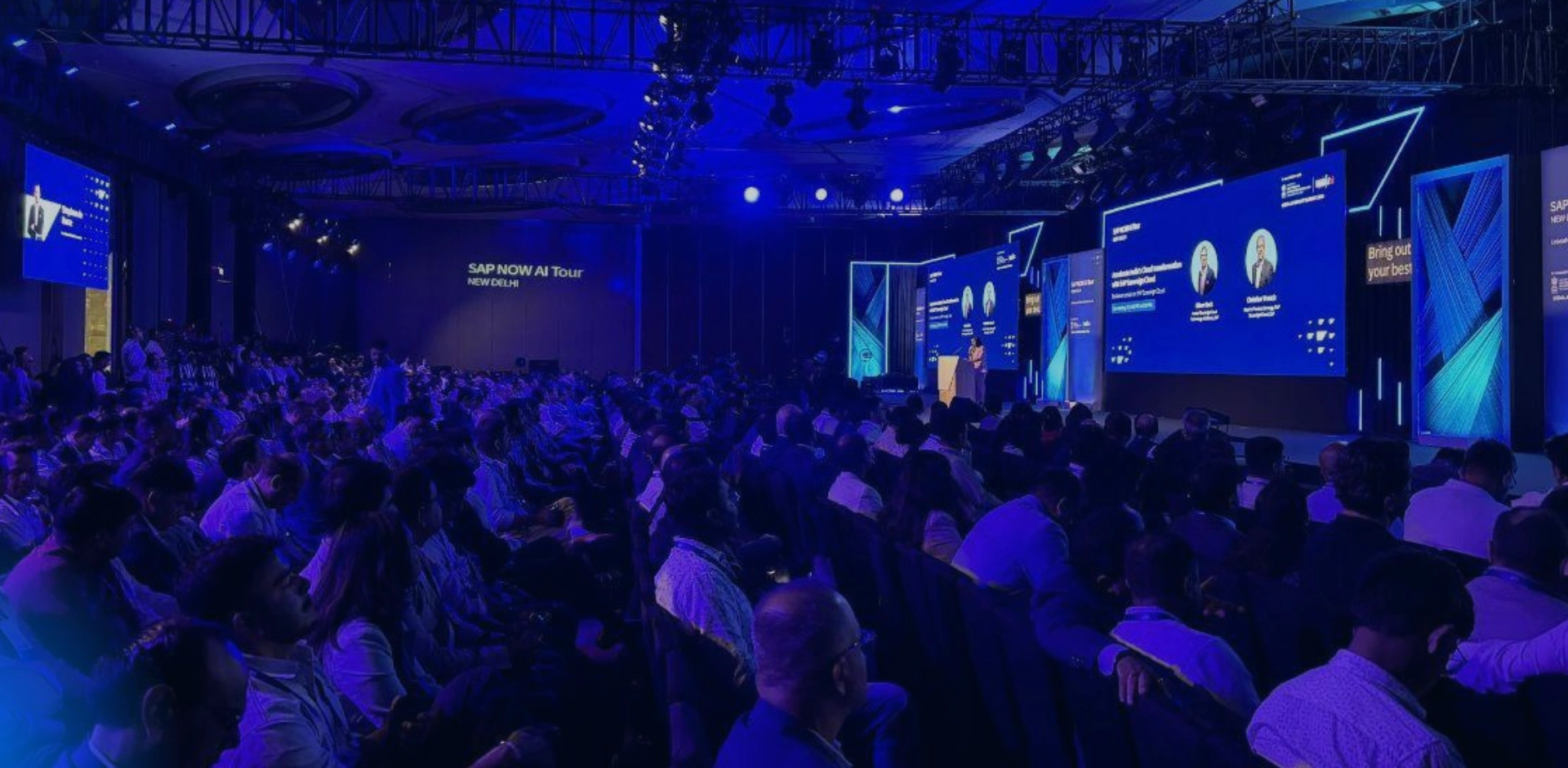 SAP NOW AI Tour Delhi conference session showcasing AI-driven enterprise solutions