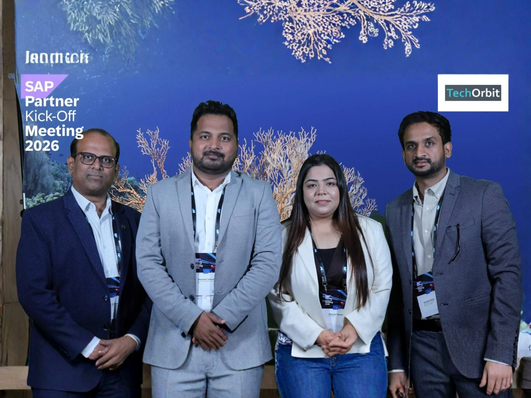 TechOrbit Group CEO Mr. Dhanesh Indore alongside his team at SAP Partner Kick-Off Meeting 2026